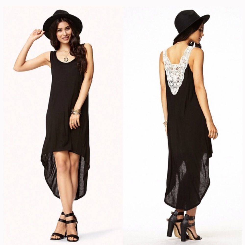 ✨ Crochet Back High-Low Dress✨